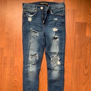 express dark wash ripped jeans